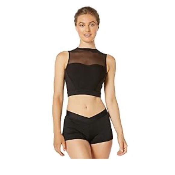 Bloch high neck sweetheart open back tank crop top - Picture 1 of 6